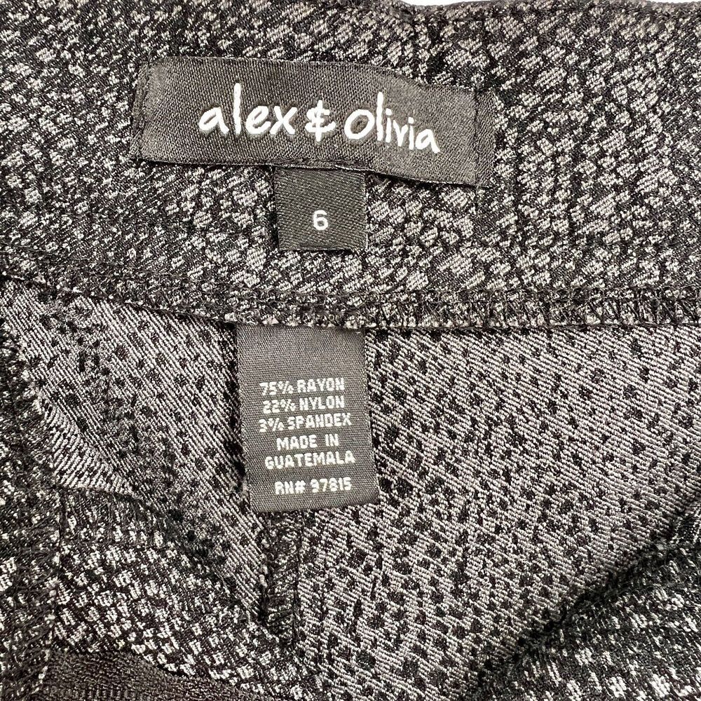 Alex + Olivia Pants Gray Capri Work Career Dress Women's Size 6 Comfort Stretch - Picture 7 of 10